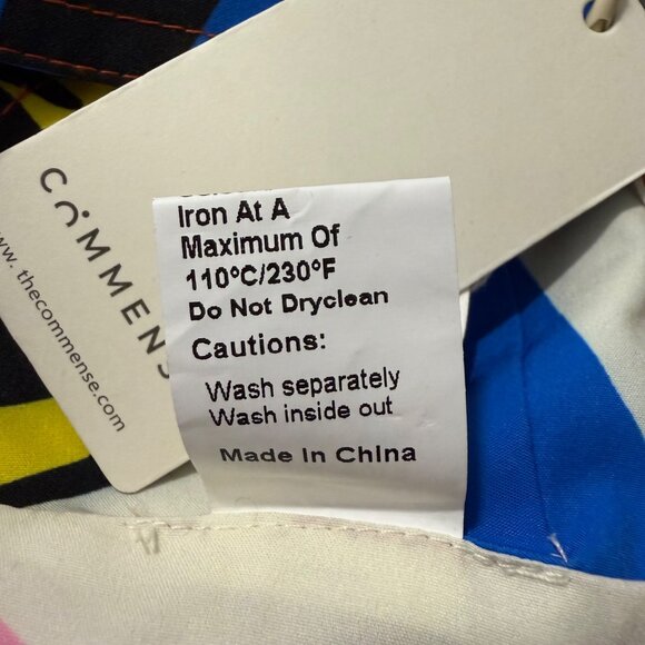 Commense Crop Top Women's‎ Extra Small Tie Straps Shirred Back Abstract Print XS - Picture 11 of 11